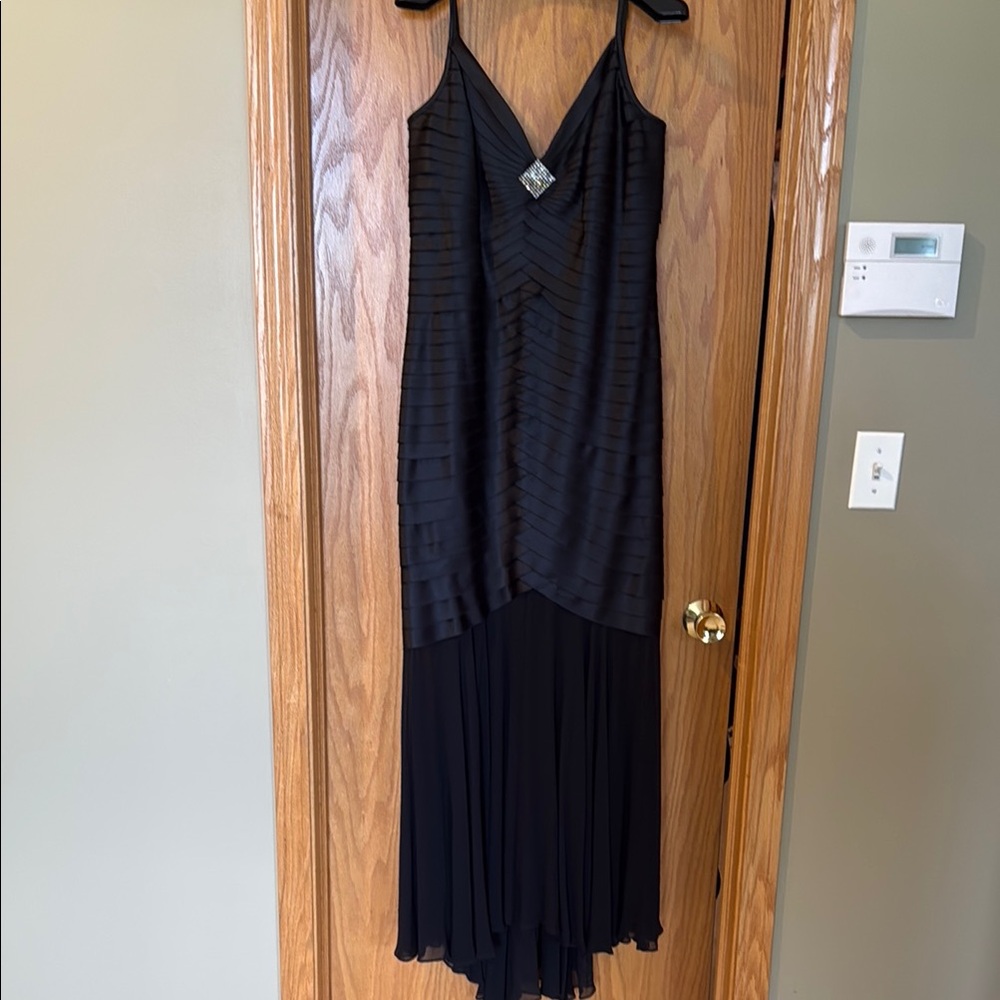 Elegant Black High Low Cocktail Sundress